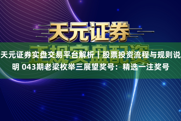 天元证券实盘交易平台解析｜股票投资流程与规则说明 043期老梁枚举三展望奖号：精选一注奖号