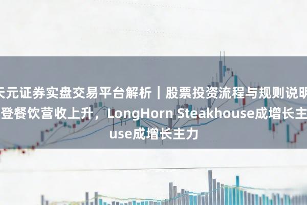 天元证券实盘交易平台解析｜股票投资流程与规则说明 达登餐饮营收上升，LongHorn Steakhouse成增长主力
